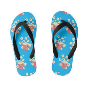 Chanclas Para Niños Personalizado de palomitas de palomitas graciosas