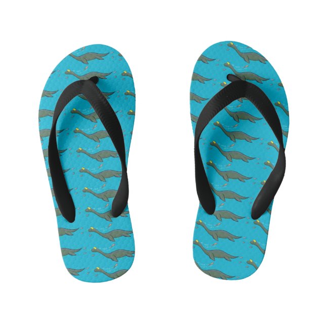 Chanclas Para Niños Personalizado de plesiosaurios monstruo del mar (Plantilla)
