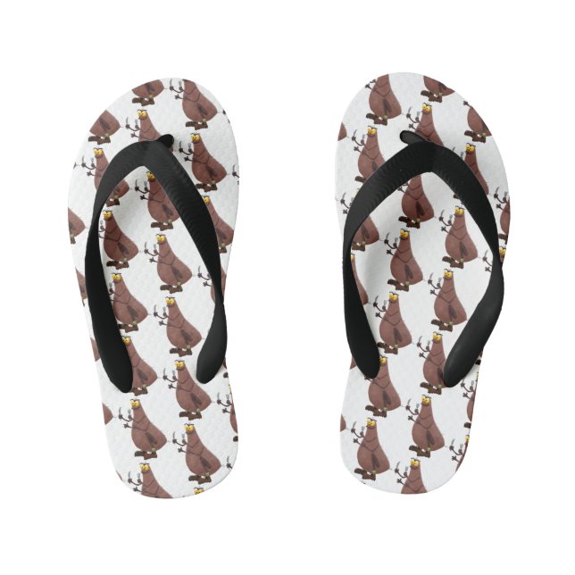 Chanclas Para Niños Personalizado de pulgas fea hambrienta (Plantilla)