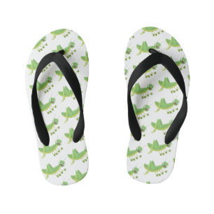 Chanclas Para Niños Personalizado de saltamontes alegre verde