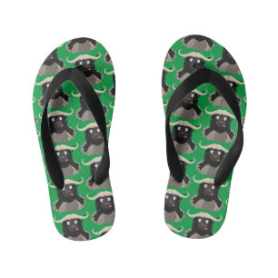 Chanclas Para Niños Personalizado divertida de búfalo de agua corrient