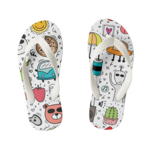 Chanclas Para Niños Personalizado Doodle
