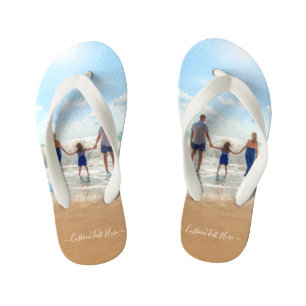 Chanclas Para Niños Personalizado Flip Flops de tu foto hijo con nombr
