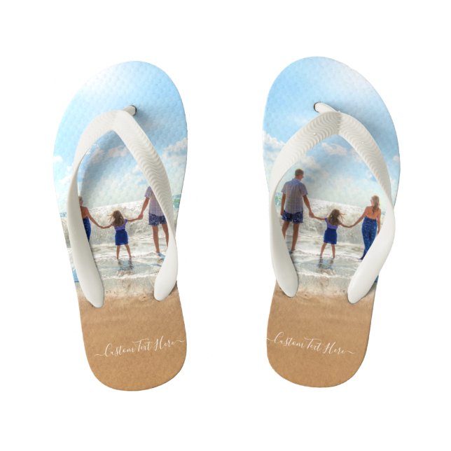Chanclas Para Niños Personalizado Flip Flops de tu foto hijo con nombr (Plantilla)