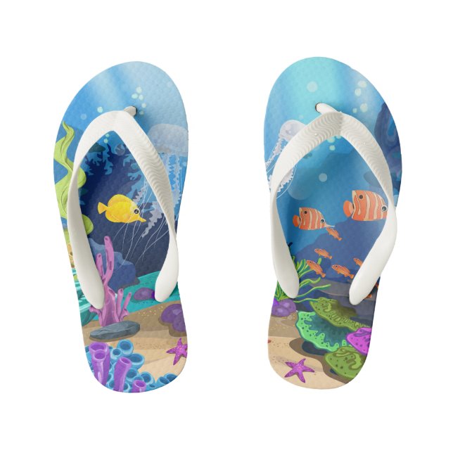 Chanclas Para Niños Pescado de mar de unisex lindo (Plantilla)