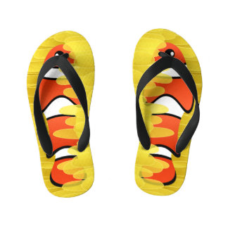 Chanclas Para Niños Pescado de payaso y hermosa anémona del mar Amaril