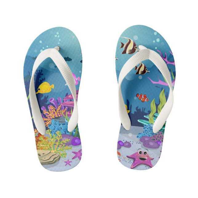Chanclas Para Niños Pescado oceánico de los chicas (Plantilla)