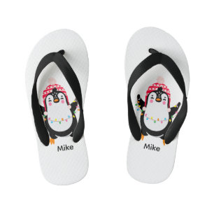 Chanclas Para Niños Pingüino torbellino con luces Navidades