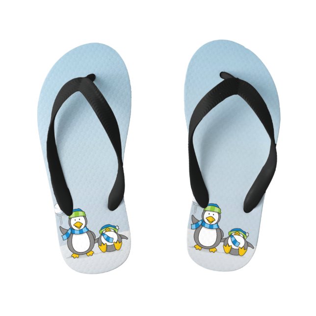 Chanclas Para Niños Pingüinos de Snowballing (Plantilla)