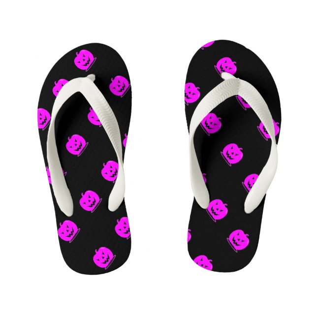 Chanclas Para Niños Pink Jack o'lantern Halloween Thunder_Cove (Plantilla)