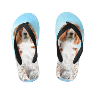 Chanclas Para Niños Pintado español de Springer galesa - Arte de perro