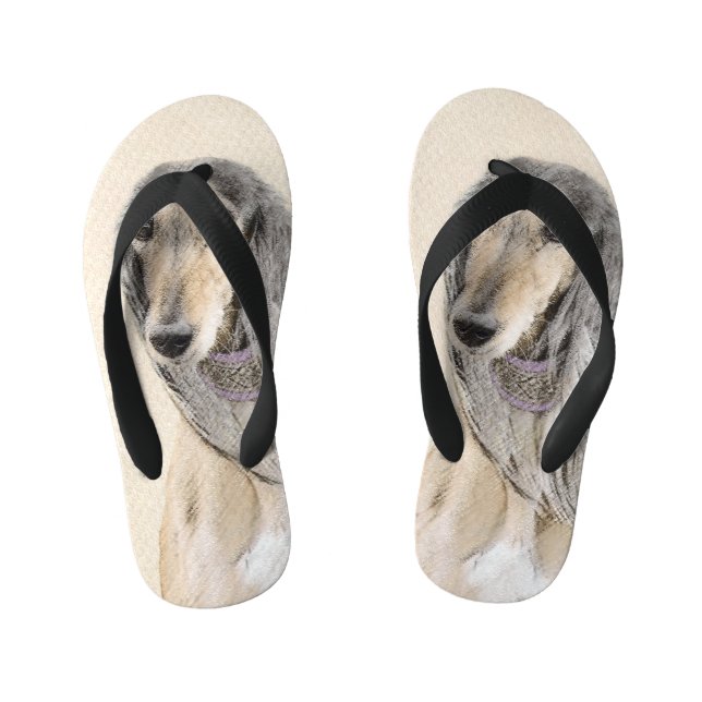 Chanclas Para Niños Pintado Saluki (Amanecer) - Arte Perro Original Cu (Plantilla)