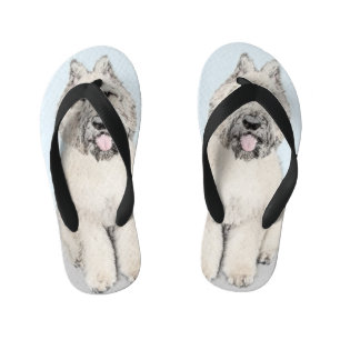 Chanclas Para Niños Pintura de Bouvier des Flandres - Arte original de