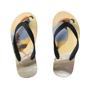 Chanclas Para Niños Pintura de codorniz de gambrel original arte de av