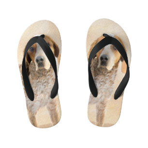 Chanclas Para Niños Pintura de concha inglesa estadounidense - Arte de