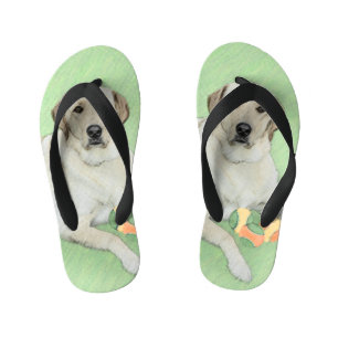 Chanclas Para Niños Pintura de las bolas de tenis y de recuperación de