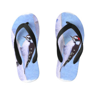 Chanclas Para Niños Pintura de pájaro lechoso - Arte original de pájar
