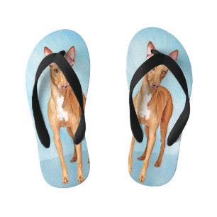 Chanclas Para Niños Pintura de paro del faraón - Arte de perro origina
