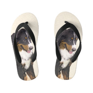 Chanclas Para Niños Pintura de perro de montaña de Bernese - Arte de p
