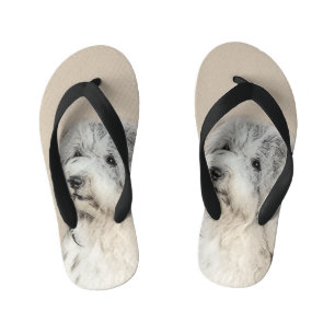 Chanclas Para Niños Pintura Havanesa (Dorada Sable) - Arte Perro Origi