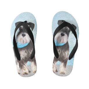 Chanclas Para Niños Pintura Schnauzer (en miniatura) - Perro original 