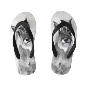 Chanclas Para Niños Pintura Schnauzer (gigante) - Arte de perros