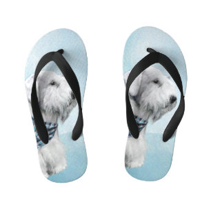 Chanclas Para Niños Pintura Sealyham Terrier - Arte Perro Original.