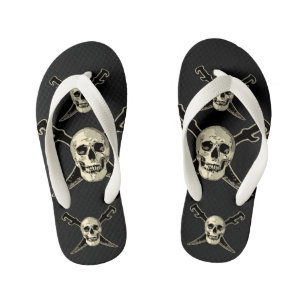 Chanclas Para Niños Pirata (cráneo) - Flip Flops Personalizado, niño
