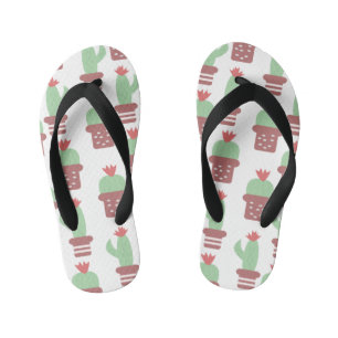 Chanclas Para Niños Plantas de cactus lindas en maceta