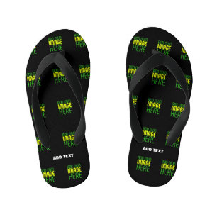 CHANCLAS PARA NIÑOS PLANTILLA DE TEXTO DE IMAGEN NEGRA SENCILLA EDITAB