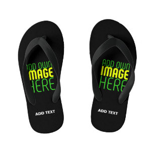 CHANCLAS PARA NIÑOS PLANTILLA DE TEXTO DE IMAGEN NEGRA SENCILLA EDITAB