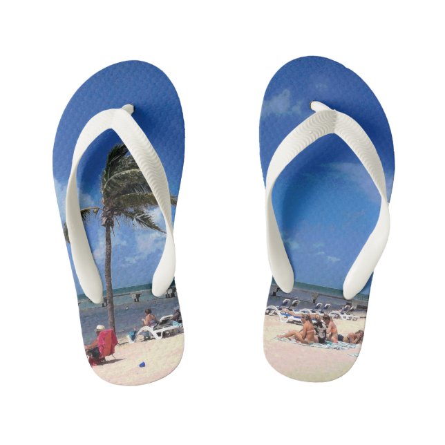 Chanclas Para Niños Playa con coco palmera (Plantilla)