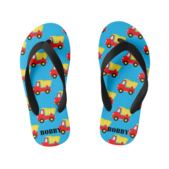 Chanclas Para Niños Playa de verano de niños con patrón de camión de v (Plantilla)