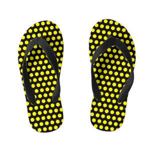 Chanclas Para Niños Puntos Amarillos de Abejorro Negro Colores Persona