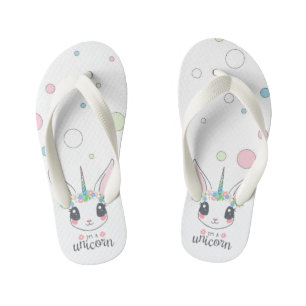 Chanclas Para Niños Puntos de Unicornio y Polka