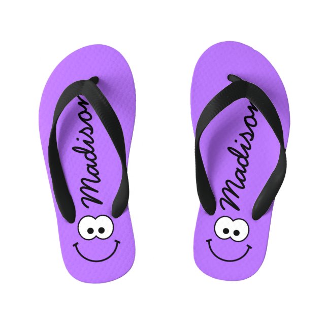 Chanclas Para Niños Púrpura personalizado (Plantilla)