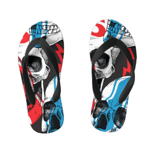 Chanclas Para Niños Racer Skull: Rebelión sin foco.