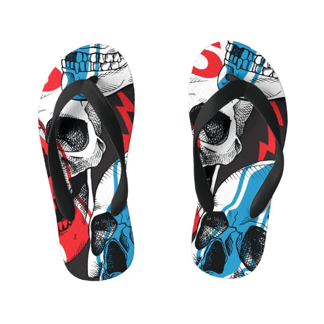 Chanclas Para Niños Racer Skull: Rebelión sin foco. (Plantilla)