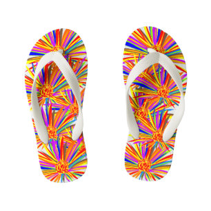 Chanclas Para Niños ráfagas de bonito de colores florales niños florid