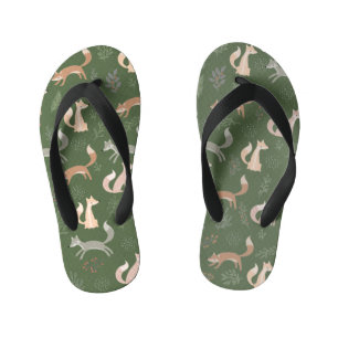 Chanclas Para Niños Ramas de invierno de Fox impecables y patrón de ho