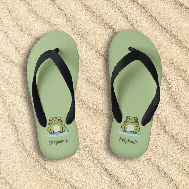 Chanclas Para Niños Rana Cute (Cute Frog Kid's Flip Flops)