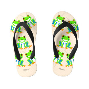 Chanclas Para Niños Ranas de árbol en la hierba