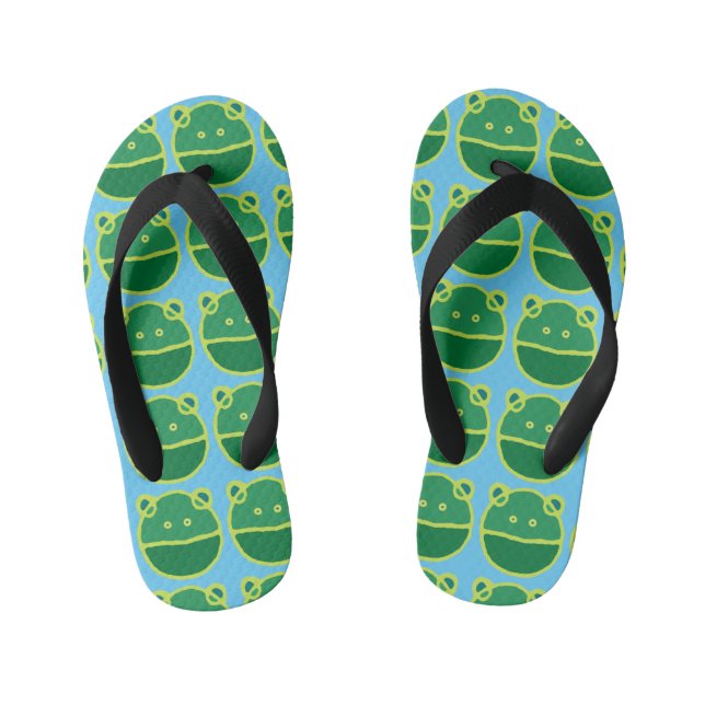 Chanclas Para Niños Ranas de boca ancha (Plantilla)