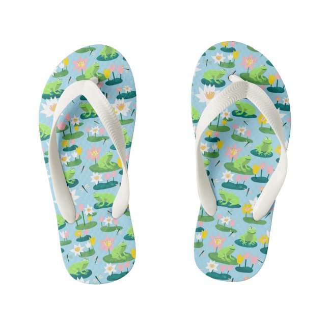 Chanclas Para Niños Ranas y Personalizados de lirio (Plantilla)