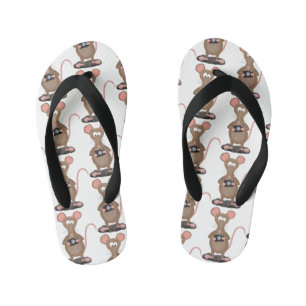 Chanclas Para Niños Rata divertida con ilustracion de personalizado de