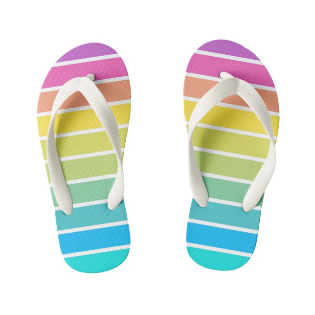 Chanclas Para Niños Rayo arcoiris Toddler Beach Flip Flops (Plantilla)