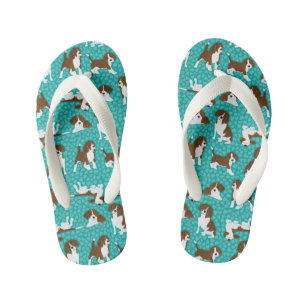 Chanclas Para Niños Raza de perro de Beagle - turquesa
