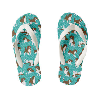 Chanclas Para Niños Raza de perro de Beagle - turquesa