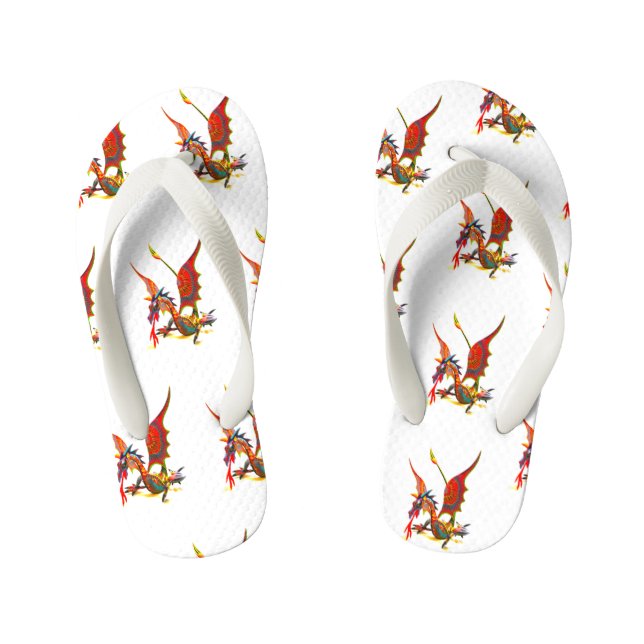 Chanclas Para Niños Red Dragon - Flip flops for kids (Plantilla)