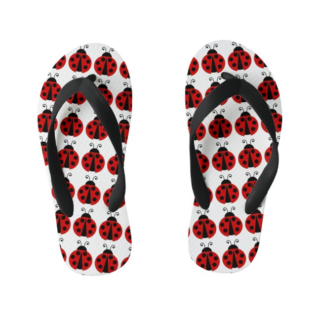 Chanclas Para Niños Red Lady Bugs (Plantilla)